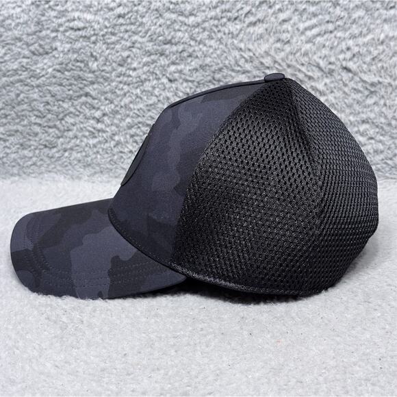 Lululemon Big Logo Camo Mesh Back Hat Adjustable Cap Camouflage Black S/M - Picture 2 of 8